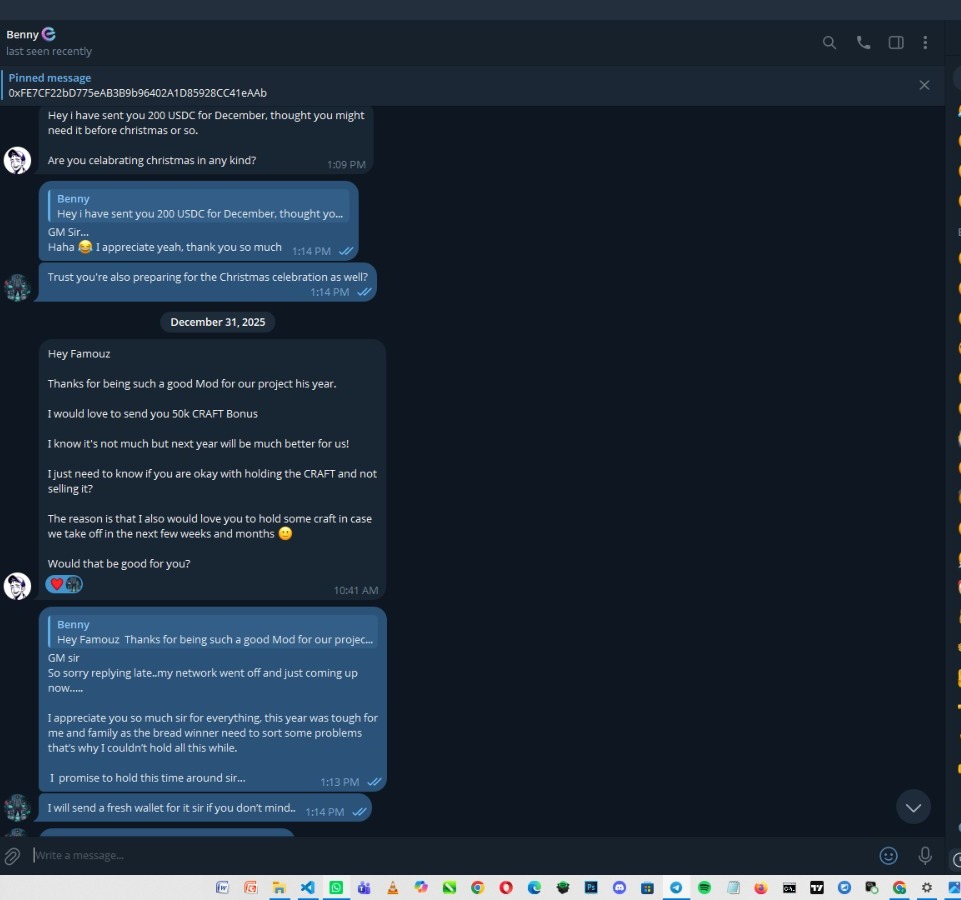 Craft AI bonus reward message for community moderation